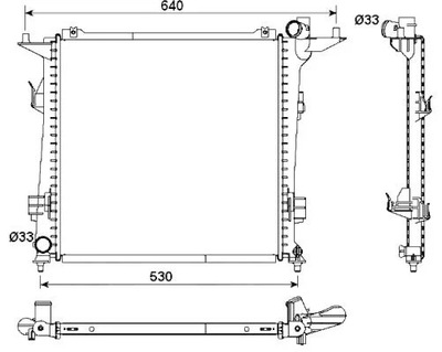 NRF 53164 CHLODNICA, SISTEMA DE REFRIGERACIÓN DEL MOTOR  