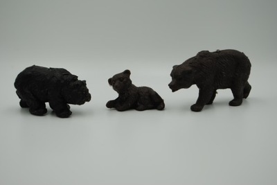 Figurki zabawki PRL niedźwiedź 3 szt
