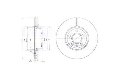 DELPHI DISCOS DE FRENADO 2 PIEZAS PARTE DELANTERA BENTLEY BENTAYGA FORD GALAXY I  