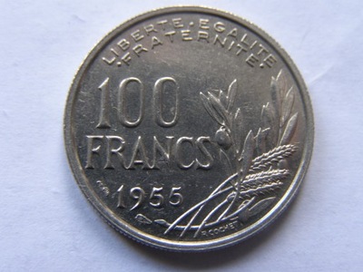 FRANCJA FRANCE 100 FRANCS 1955 ROK BCM !!!!!! 0234
