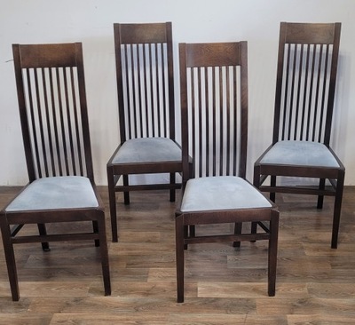 Krzesła bukowe tapicerowane 4 szt; 2336