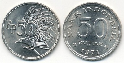 Indonezja 50 Rupiah - 1971r ... Monety