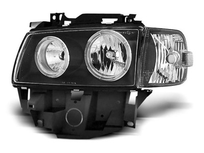 ФОНАРИ ПЕРЕДНЯЯ VW T4 96-03.03 BUS ANGEL EYES CZERŃ