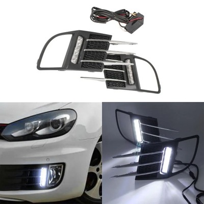 2 PC. FOR VW GOLF 6 A6 MK6 GTI GTD 2009-2012 LIGHT FOR DRIVER DAYTIME LED DRL  