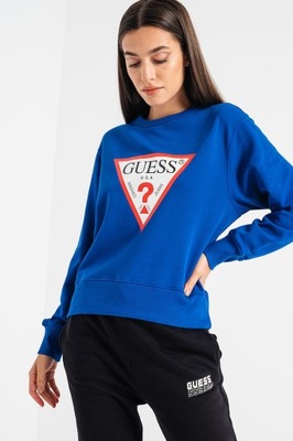 Bluza GUESS niebieska z logo rozmiar XS