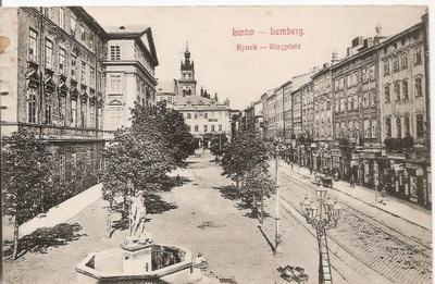LWÓW -RYNEK -obieg 1909 rok