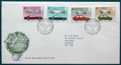 ANGLIA - 1982 - SAMOCHODY BRYTYJSKIE - KOPERTA FDC