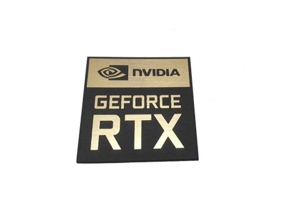 Emblemat NVIDIA GEFORCE RTX złota 18x20mm