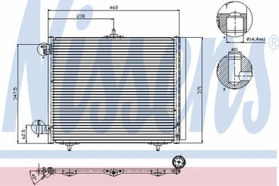 RADUADOR DE ACONDICIONADOR NISSENS 94595  