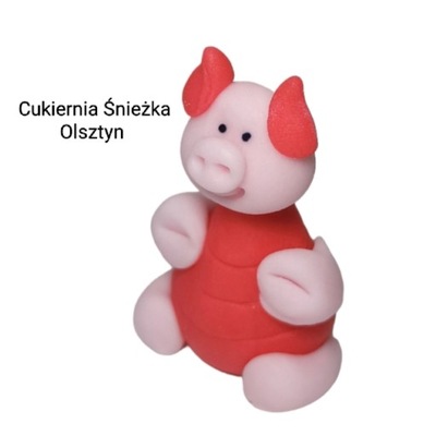 Prosiaczek - figurka cukrowa na tort