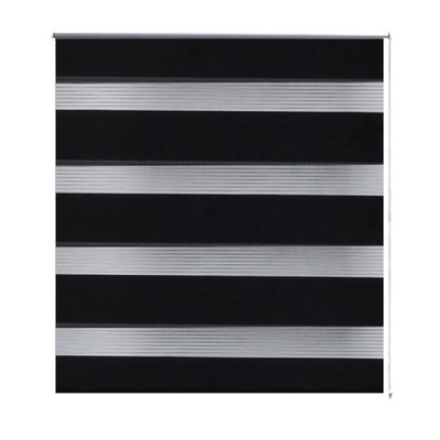 Roleta Zebra 80 x 150 cm Czarna