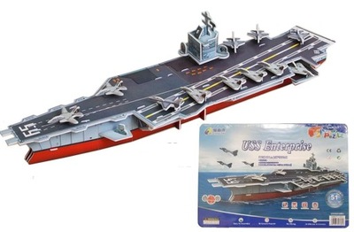Puzzle 3D LOTNISKOWIEC OKRĘT USS ENTERPRISE KLOCKI PUZZLE 3D