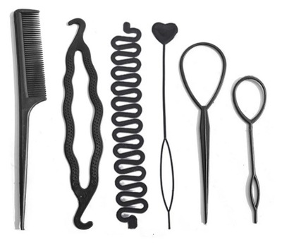 Zestaw fryzura narzędzia do stylizacji włosów dla kobiet i dziewcząt 6 szt.