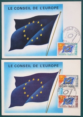 RADA EUROPY - 1969-71 - SŁUŻBOWE - 2 KARTY FDC