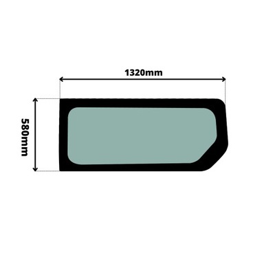 Скло бічна ліва задня long nissan nv-300 2016- фото №1