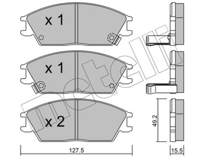 METELLI 22-0081-1 КОМПЛЕКТ КОЛОДОК ШАЛЬМІВНИХ, HAMU