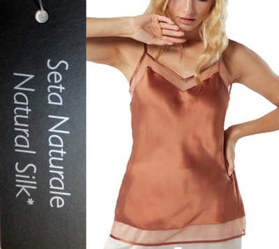 INTIMISSIMI koszulka top JEDWAB copper S/36