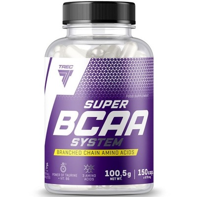 TREC SUPER BCAA SYSTEM 150 KAPSUŁEK AMINOKWASY TAURYNA WITAMINA B6