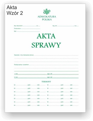 AKTA SPRAWY - Teczki - ZIELONE 10