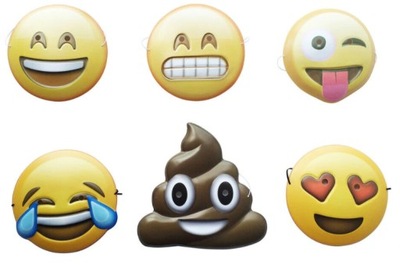 Zestaw maska 6 szt emoji, uśmiech emotikon emotka