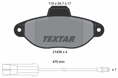 ZAPATAS DE FRENADO FIAT PARTE DELANTERA PUNTO/SC/500/KA 1 SENSOR 2143603  