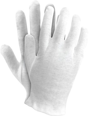 Rękawice bawełniane rękawiczki kosmetyczne Białe 100% bawełna UNDER r. 10