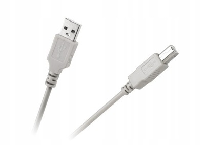 Kabel do drukarki USB 2.0 A-B M/M biały 1,8 Metra