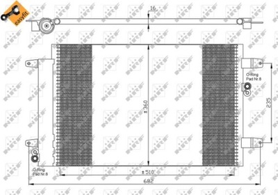 РАДІАТОР КОНДИЦІОНЕРА NRF 35403