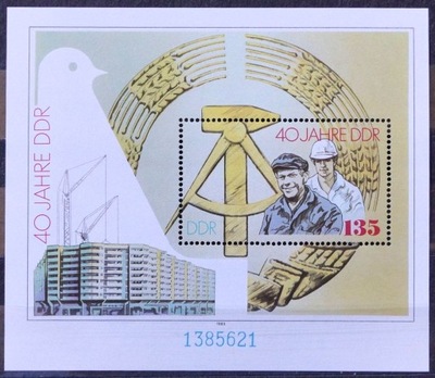 DDR - 1989 - 40 LAT DDR BLOK