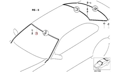 BMW E39 FORRO VENTANAS PARTE DELANTERA PARTE DELANTERA 8159784 OE  