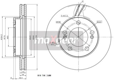 ДИСКИ ТОРМОЗНЫЕ ТОРМОЗНЫЕ MAXGEAR 19-2270