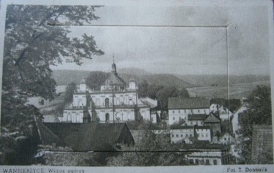 STARA POCZTÓWKA ROZKŁADANKA WAMBIERZYCE KOŚCIÓŁ