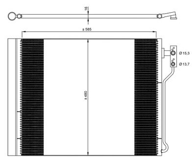 РАДІАТОР КОНДИЦІОНЕРА Z OSUSZACZEM BMW 5 10-16 F10/F11