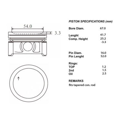 Iap quality parts 100-00109 поршень фото №1