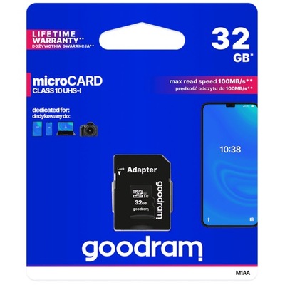 Karta pamięci microSD 32GB UHS-I Goodram z adapterem