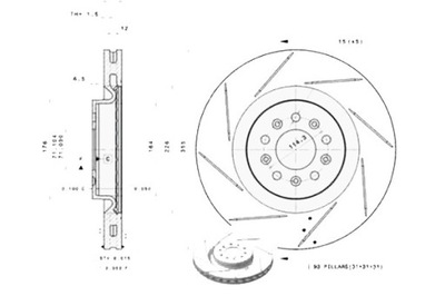 DISCS BRAKE 2SZT. ASTON MARTIN DB9 VOLANTE DB  