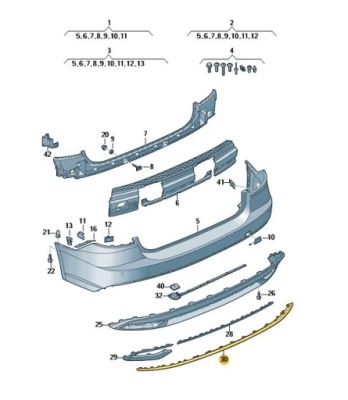 Молдинг декоративная бампер задняя середина хром audi a7 фото №1