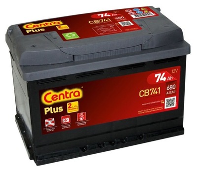 АКУМУЛЯТОР CENTRA PLUS 74AH 680A L+