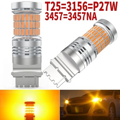 2 PCS. T25 3156 P27W P27/5W 7440 T20 BAU15S LAMP LED ADDITIONAL LIGHT REAR VIEW  