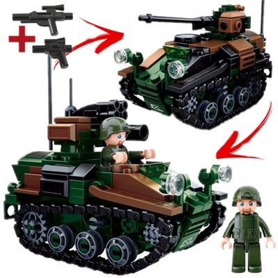 Klocki Czołg Wiesel Pływa Wojsko Armia + LEGO BROŃ