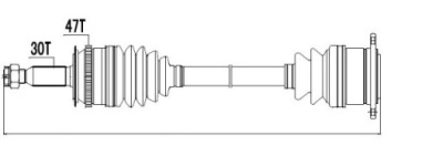 Приводной вал приводная mitsubishi l200 kb4t 05- правая фото №1
