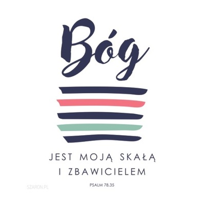 Podstawka korkowa - Bóg jest moją skałą