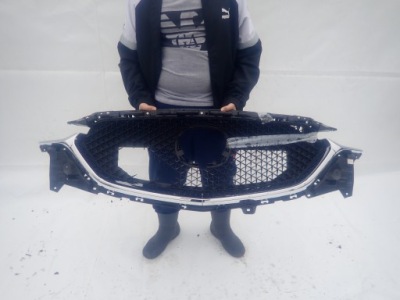 Mazda cx-5 ii 17- накладки решітка радіатора ліва права хромовані фото №1