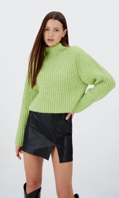 Stradivarius zielony miękki sweter M