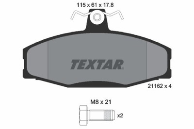 ZAPATAS DE FRENADO SKODA PARTE DELANTERA FELICIA/FAVORIT/CADDY 2166201  