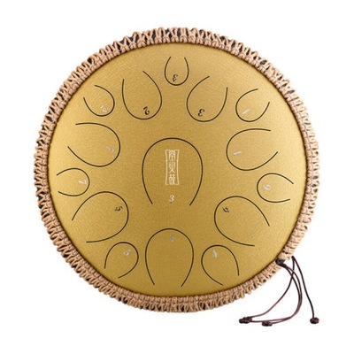 HLURU TY15-14-GOLDEN TONGUE DRUM 15 TON 14 HANDPAN ZŁOTY