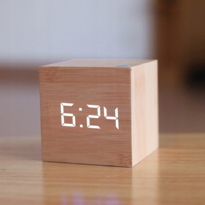 Drewniany zegar elektroniczny zegar ledowy