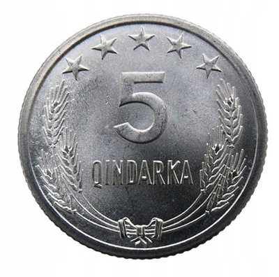 ALBANIA 5 QINDARKA 1964 MENNICZA RZADKA