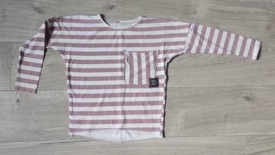 Nunu bluza w paski handmade r. 122/128 cm