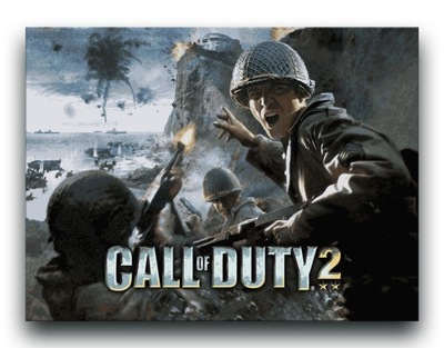 Call of Duty 2 - OBRAZ 80x60 plakat gra 3 2 5 4